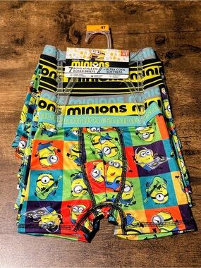 7 Minions Boys Athletic Boxer Briefs Set - Multi